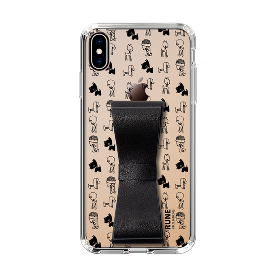 Slim Protection Case - STAND & RING RIBBON Black［ Rune Naito - RUNE Animal Dog ］