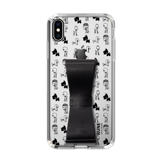 Slim Protection Case - STAND & RING RIBBON Black［ Rune Naito - RUNE Animal Dog ］