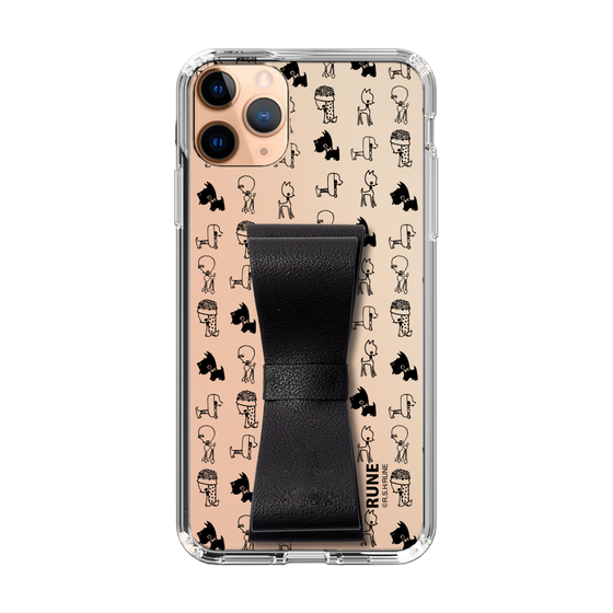 Slim Protection Case - STAND & RING RIBBON Black［ Rune Naito - RUNE Animal Dog ］