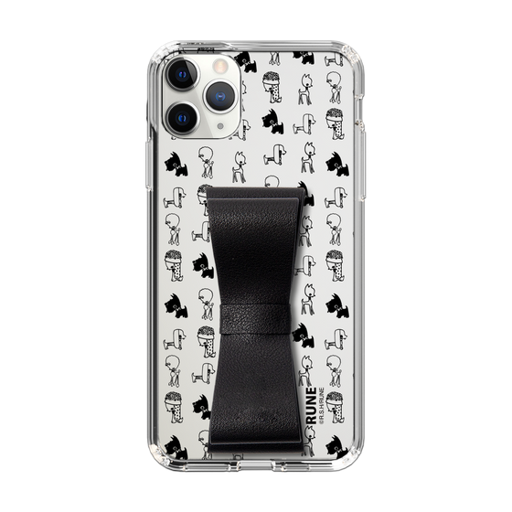 Slim Protection Case - STAND & RING RIBBON Black［ Rune Naito - RUNE Animal Dog ］