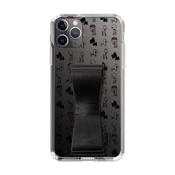 Slim Protection Case - STAND & RING RIBBON Black［ Rune Naito - RUNE Animal Dog ］