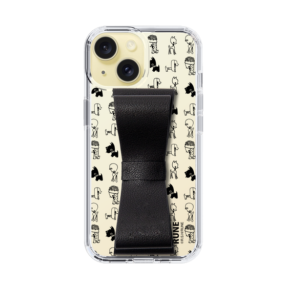 Slim Protection Case - STAND & RING RIBBON Black［ Rune Naito - RUNE Animal Dog ］