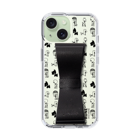 Slim Protection Case - STAND & RING RIBBON Black［ Rune Naito - RUNE Animal Dog ］