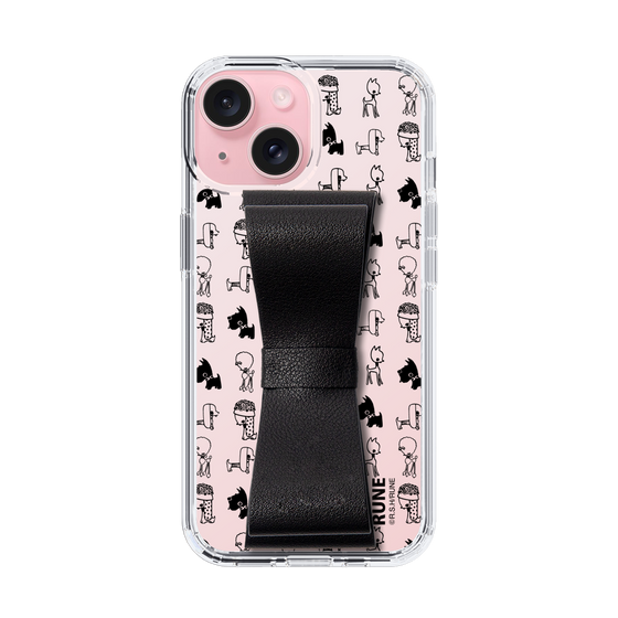 Slim Protection Case - STAND & RING RIBBON Black［ Rune Naito - RUNE Animal Dog ］