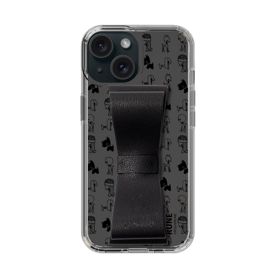 Slim Protection Case - STAND & RING RIBBON Black［ Rune Naito - RUNE Animal Dog ］