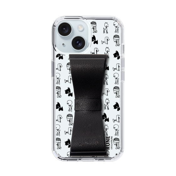 Slim Protection Case - STAND & RING RIBBON Black［ Rune Naito - RUNE Animal Dog ］