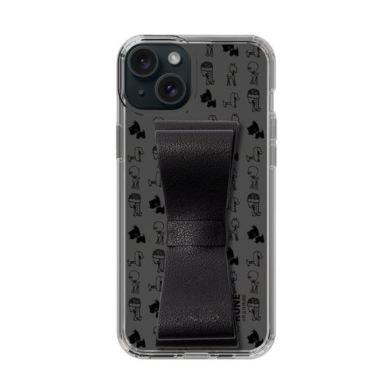 Slim Protection Case - STAND & RING RIBBON Black［ Rune Naito - RUNE Animal Dog ］