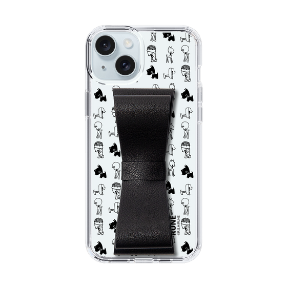 Slim Protection Case - STAND & RING RIBBON Black［ Rune Naito - RUNE Animal Dog ］