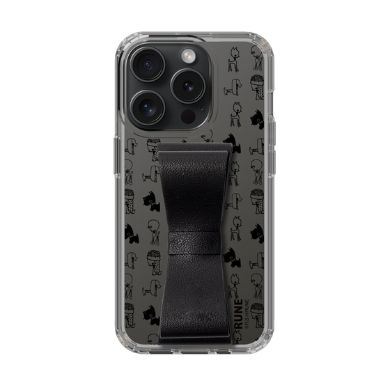 Slim Protection Case - STAND & RING RIBBON Black［ Rune Naito - RUNE Animal Dog ］