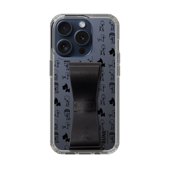 Slim Protection Case - STAND & RING RIBBON Black［ Rune Naito - RUNE Animal Dog ］