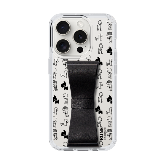 Slim Protection Case - STAND & RING RIBBON Black［ Rune Naito - RUNE Animal Dog ］
