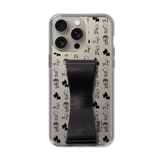 Slim Protection Case - STAND & RING RIBBON Black［ Rune Naito - RUNE Animal Dog ］