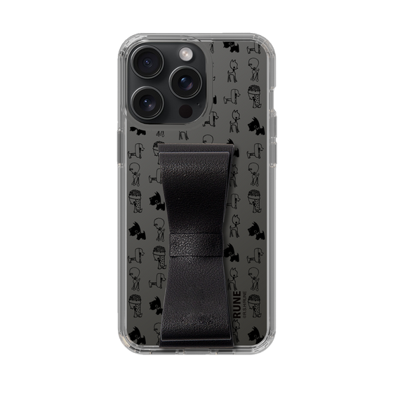 Slim Protection Case - STAND & RING RIBBON Black［ Rune Naito - RUNE Animal Dog ］