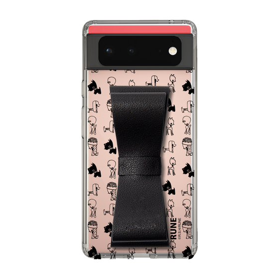 Slim Protection Case - STAND & RING RIBBON Black［ Rune Naito - RUNE Animal Dog ］