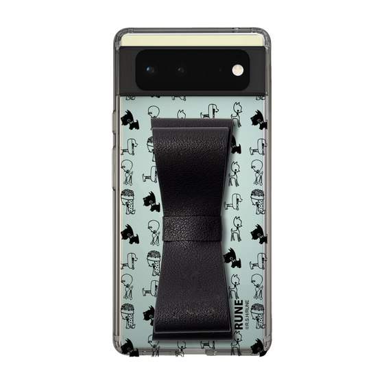 Slim Protection Case - STAND & RING RIBBON Black［ Rune Naito - RUNE Animal Dog ］
