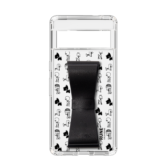 Slim Protection Case - STAND & RING RIBBON Black［ Rune Naito - RUNE Animal Dog ］
