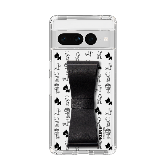 Slim Protection Case - STAND & RING RIBBON Black［ Rune Naito - RUNE Animal Dog ］