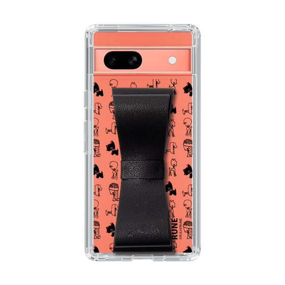 Slim Protection Case - STAND & RING RIBBON Black［ Rune Naito - RUNE Animal Dog ］