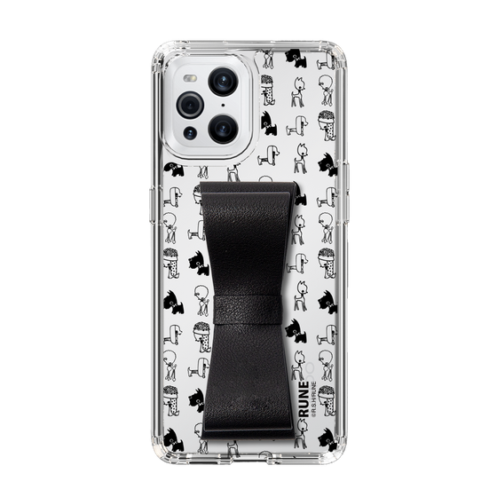 Slim Protection Case - STAND & RING RIBBON Black［ Rune Naito - RUNE Animal Dog ］