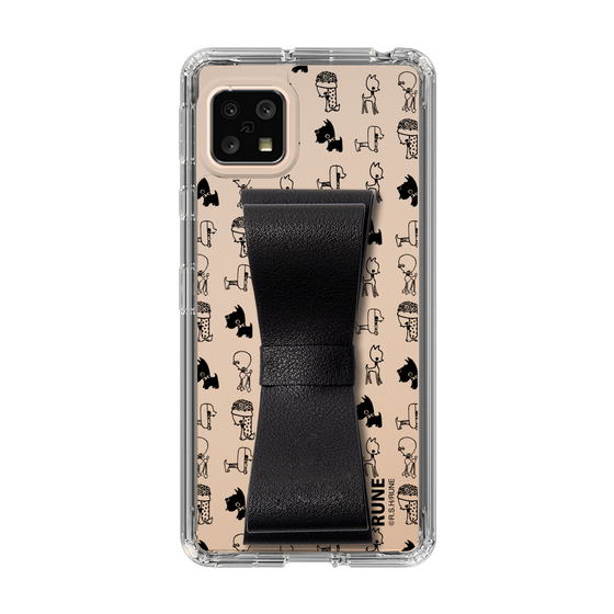 Slim Protection Case - STAND & RING RIBBON Black［ Rune Naito - RUNE Animal Dog ］