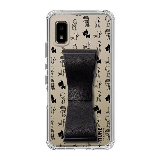 Slim Protection Case - STAND & RING RIBBON Black［ Rune Naito - RUNE Animal Dog ］