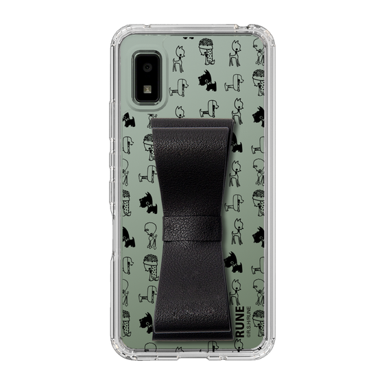 Slim Protection Case - STAND & RING RIBBON Black［ Rune Naito - RUNE Animal Dog ］