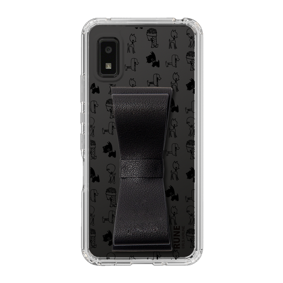 Slim Protection Case - STAND & RING RIBBON Black［ Rune Naito - RUNE Animal Dog ］