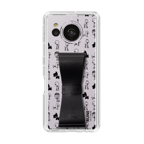 Slim Protection Case - STAND & RING RIBBON Black［ Rune Naito - RUNE Animal Dog ］