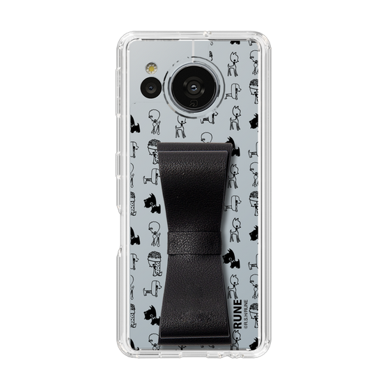 Slim Protection Case - STAND & RING RIBBON Black［ Rune Naito - RUNE Animal Dog ］