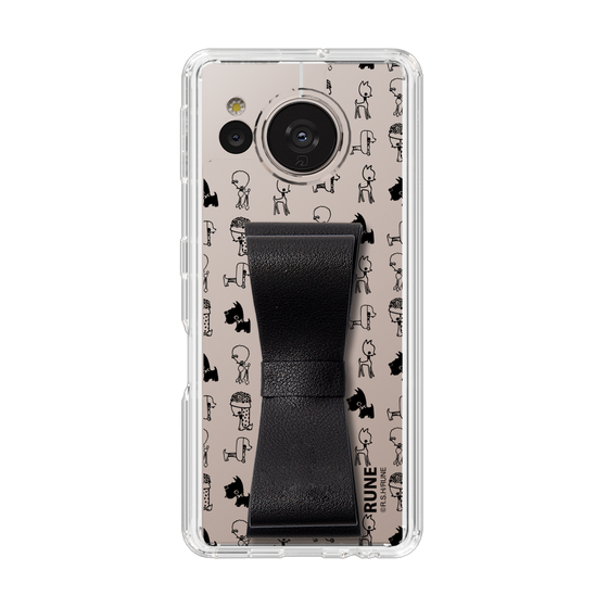 Slim Protection Case - STAND & RING RIBBON Black［ Rune Naito - RUNE Animal Dog ］