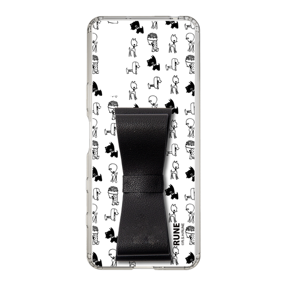 Slim Protection Case - STAND & RING RIBBON Black［ Rune Naito - RUNE Animal Dog ］