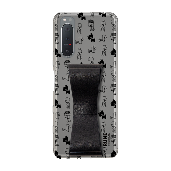 Slim Protection Case - STAND & RING RIBBON Black［ Rune Naito - RUNE Animal Dog ］