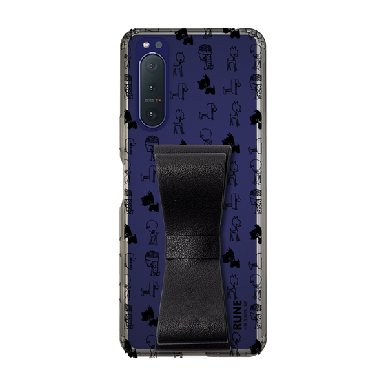 Slim Protection Case - STAND & RING RIBBON Black［ Rune Naito - RUNE Animal Dog ］