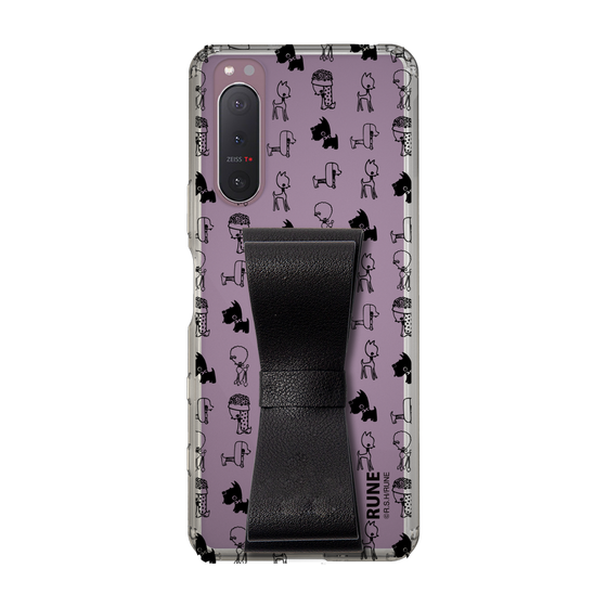 Slim Protection Case - STAND & RING RIBBON Black［ Rune Naito - RUNE Animal Dog ］