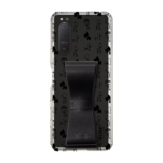 Slim Protection Case - STAND & RING RIBBON Black［ Rune Naito - RUNE Animal Dog ］