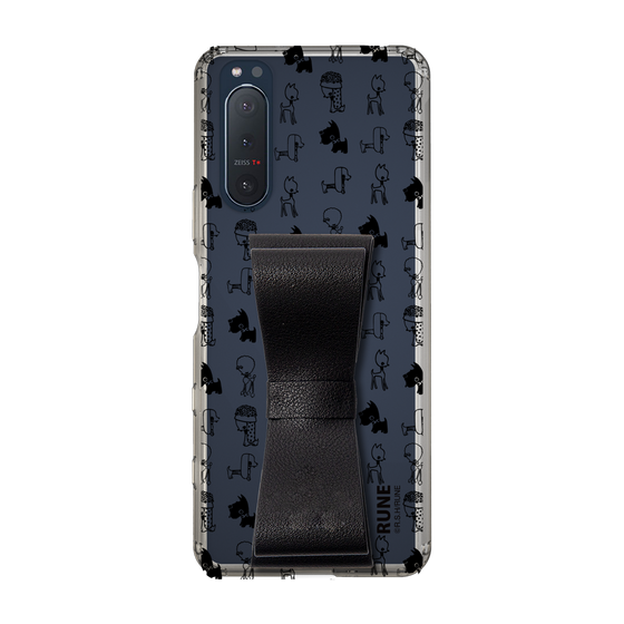 Slim Protection Case - STAND & RING RIBBON Black［ Rune Naito - RUNE Animal Dog ］