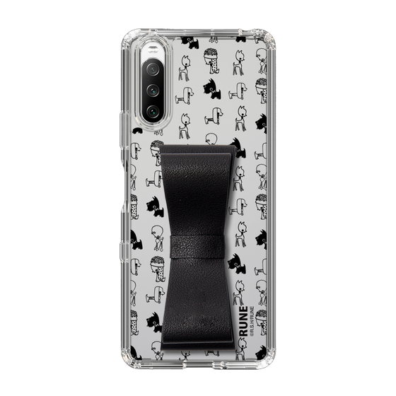 Slim Protection Case - STAND & RING RIBBON Black［ Rune Naito - RUNE Animal Dog ］