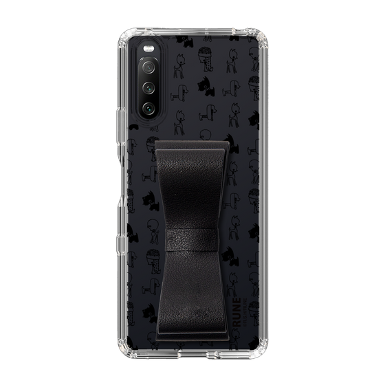 Slim Protection Case - STAND & RING RIBBON Black［ Rune Naito - RUNE Animal Dog ］
