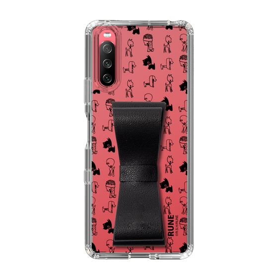 Slim Protection Case - STAND & RING RIBBON Black［ Rune Naito - RUNE Animal Dog ］
