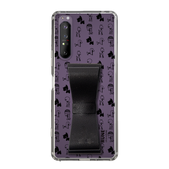 Slim Protection Case - STAND & RING RIBBON Black［ Rune Naito - RUNE Animal Dog ］