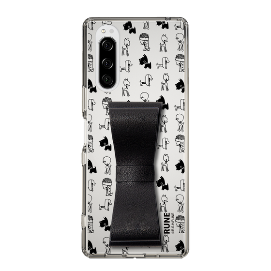 Slim Protection Case - STAND & RING RIBBON Black［ Rune Naito - RUNE Animal Dog ］