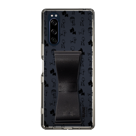 Slim Protection Case - STAND & RING RIBBON Black［ Rune Naito - RUNE Animal Dog ］