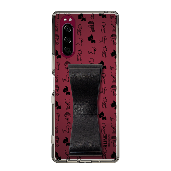 Slim Protection Case - STAND & RING RIBBON Black［ Rune Naito - RUNE Animal Dog ］