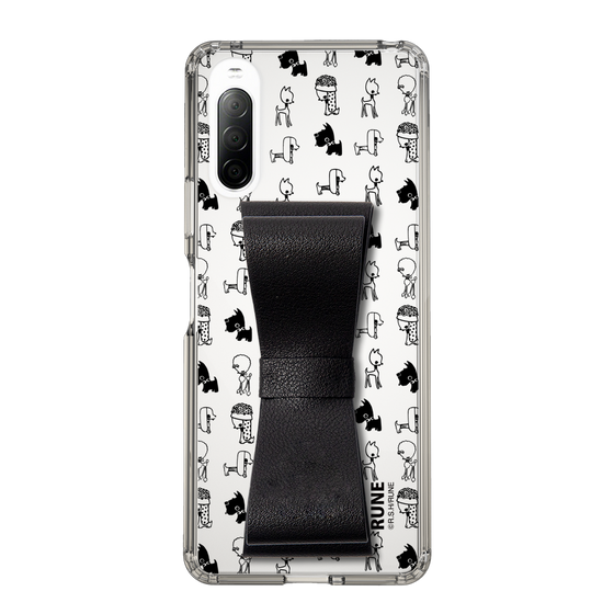 Slim Protection Case - STAND & RING RIBBON Black［ Rune Naito - RUNE Animal Dog ］