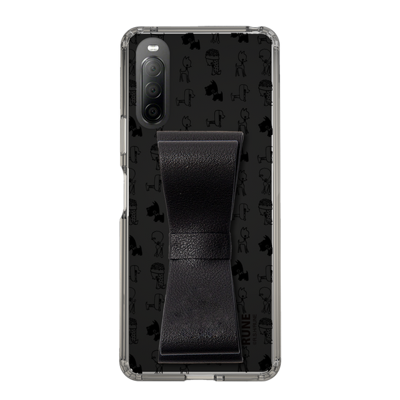 Slim Protection Case - STAND & RING RIBBON Black［ Rune Naito - RUNE Animal Dog ］