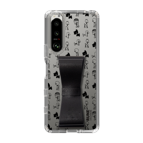 Slim Protection Case - STAND & RING RIBBON Black［ Rune Naito - RUNE Animal Dog ］