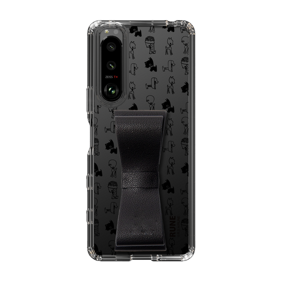 Slim Protection Case - STAND & RING RIBBON Black［ Rune Naito - RUNE Animal Dog ］