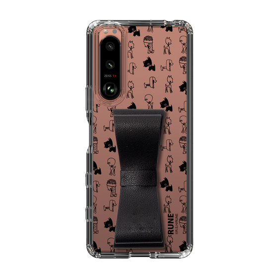 Slim Protection Case - STAND & RING RIBBON Black［ Rune Naito - RUNE Animal Dog ］