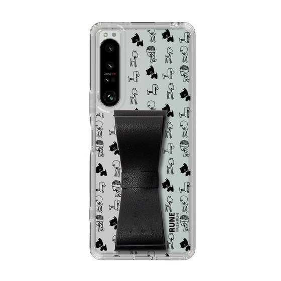 Slim Protection Case - STAND & RING RIBBON Black［ Rune Naito - RUNE Animal Dog ］