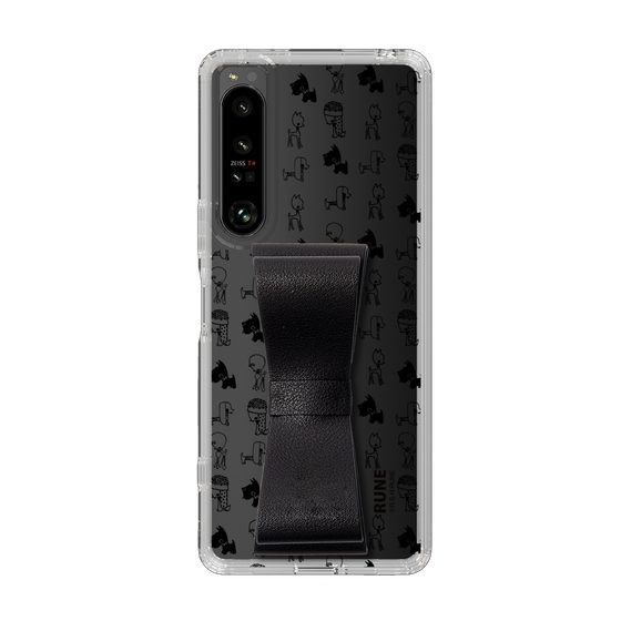 Slim Protection Case - STAND & RING RIBBON Black［ Rune Naito - RUNE Animal Dog ］